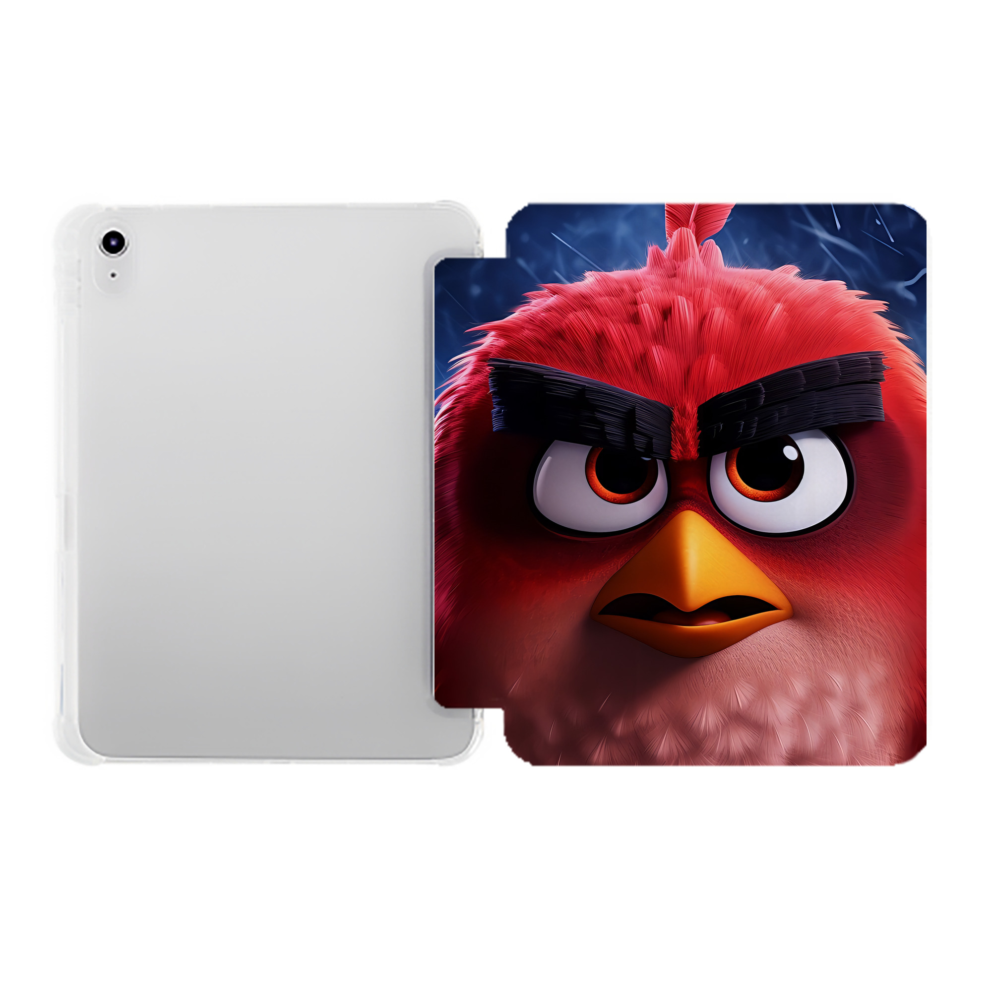 （画像用） Angry Birds アングリーバード IPad ケース ペン収納付き 三つ折りスタンド PUレザー×シリコン 対応機種9.5/10.5/10.9インチ